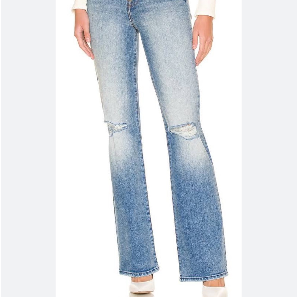 EUC 7 for all mankind easy boot with blowout knees ventura 26